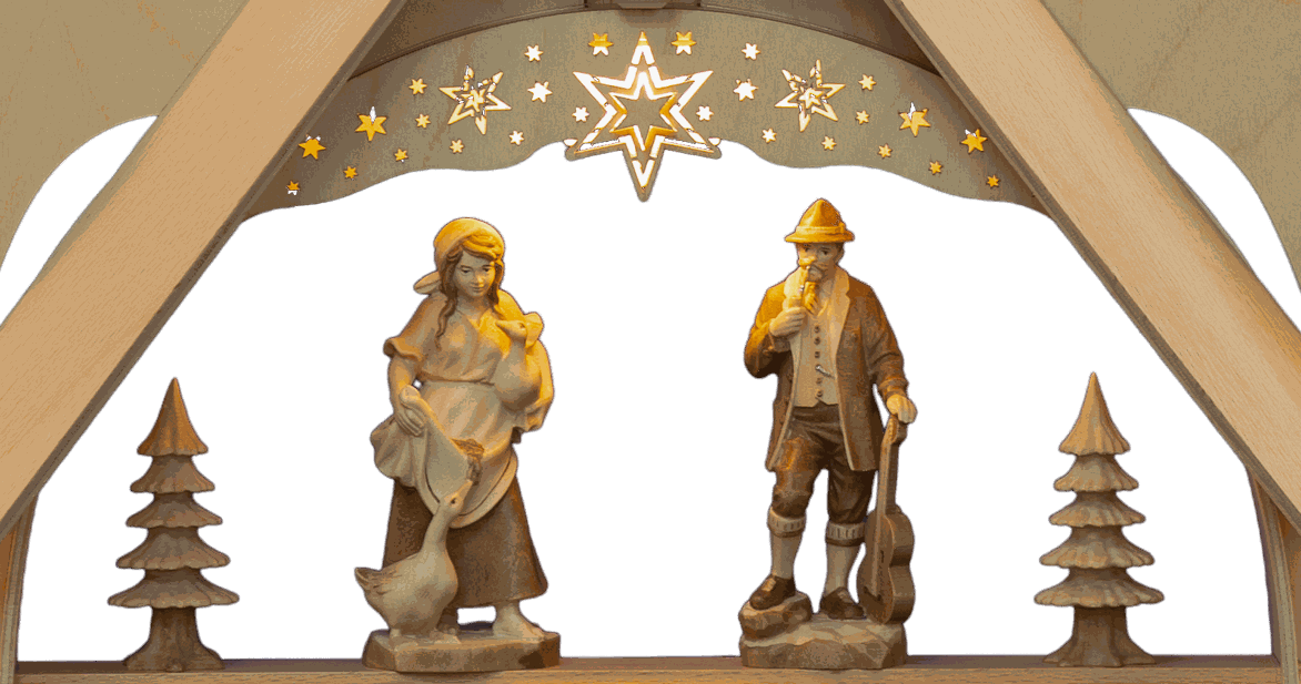 Kleine Fichte mit Himmel Motiv Anton Günther und Gänseliesel – Bild 2