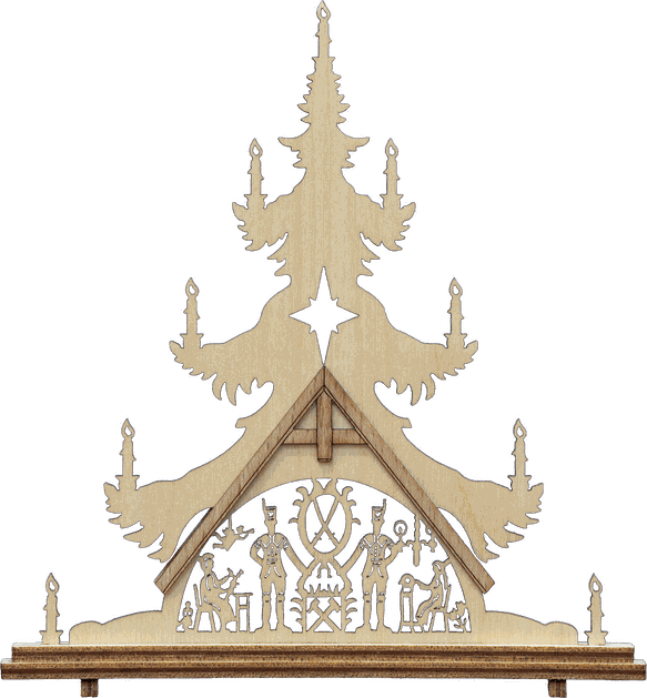 Mini Fichte Klein Motiv Bergbau