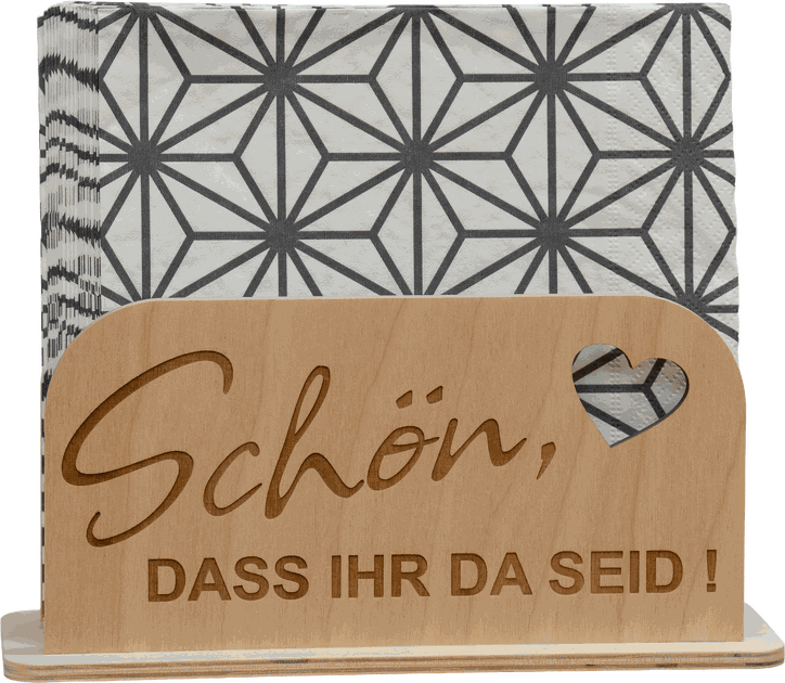 Serviettenhalter mit Gravur